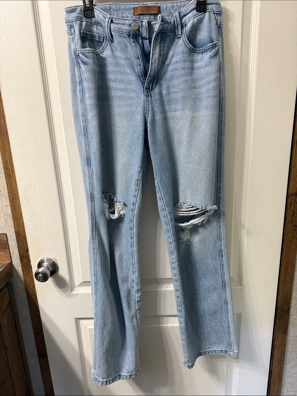 Judy Blue Light Blue Distressed Flare Jeans